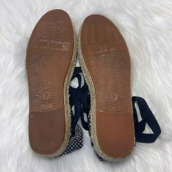 Soludos Amalia Navy Denim Flat Espadrilles‎ Sz 7 main image 4